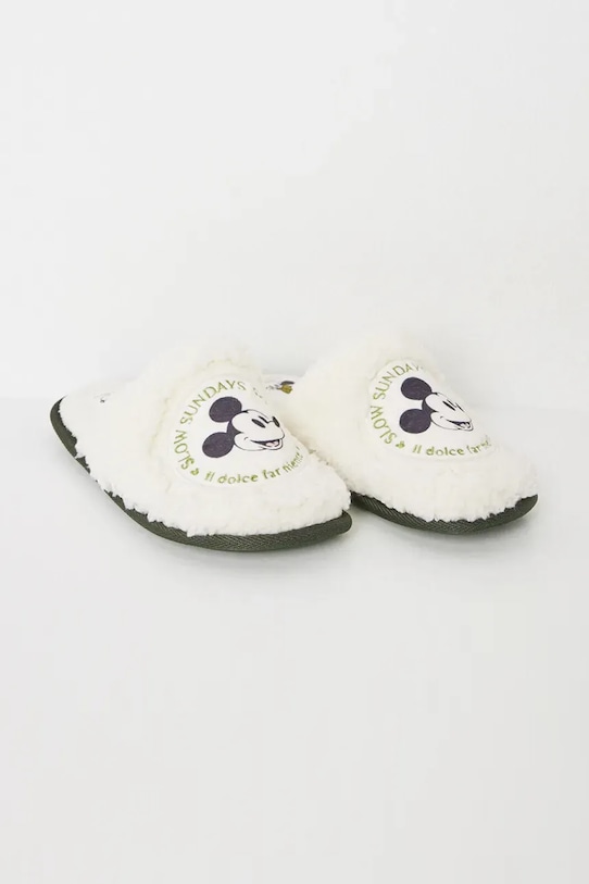 Încălțăminte women'secret papuci de casa MICKEY MOUSE FUR HOUSE SLIPPERS 4999682 bej