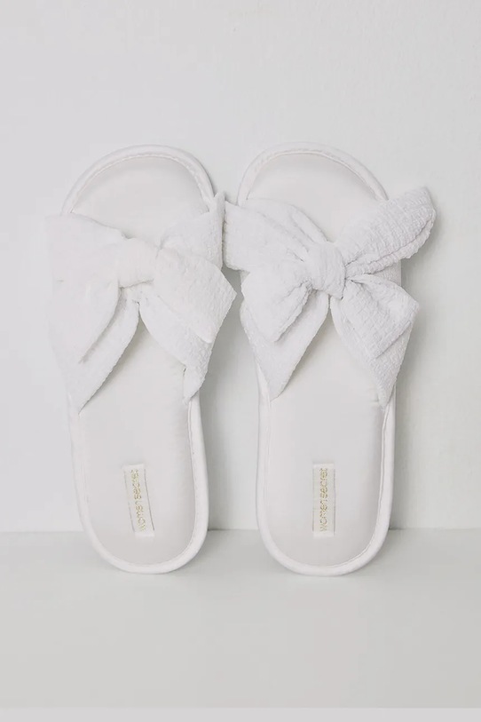 women'secret kapcie BOW OR TIE BOW HOUSE SLIPPERS beżowy 4999666