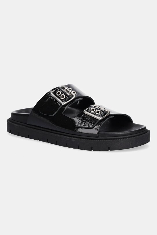 Copenhagen papucs velúrból Suede velúr bőr fekete CPH796