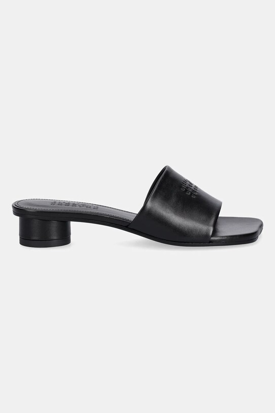 Δερμάτινες παντόφλες MM6 Maison Margiela S66WP0109.P3628.T8013 μαύρο SS25