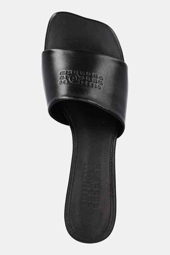 Δερμάτινες παντόφλες MM6 Maison Margiela μαύρο S66WP0109.P3628.T8013