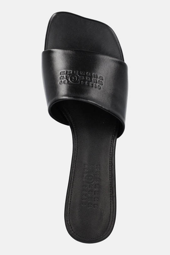 Кожаные шлепанцы MM6 Maison Margiela чёрный S66WP0109.P3628.T8013