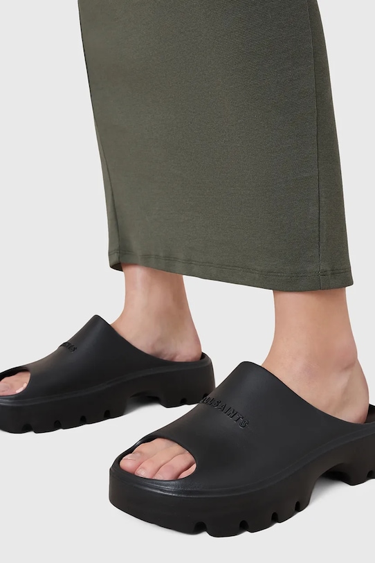 AllSaints klapki Eclipse Slider W033FC.BLK