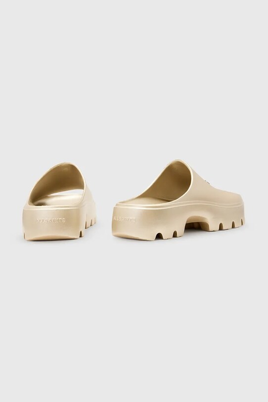 Obuwie AllSaints klapki Eclipse Slider W033FC.GLD złoty