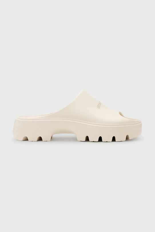 Šľapky AllSaints Eclipse Slider platforma béžová W033FC.CHW