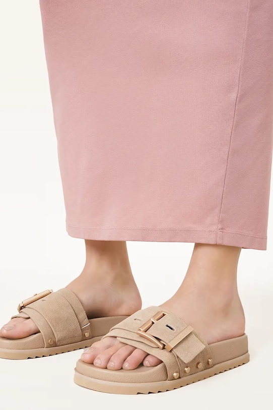 AllSaints klapki skórzane Ellie Stud Slider W040FC