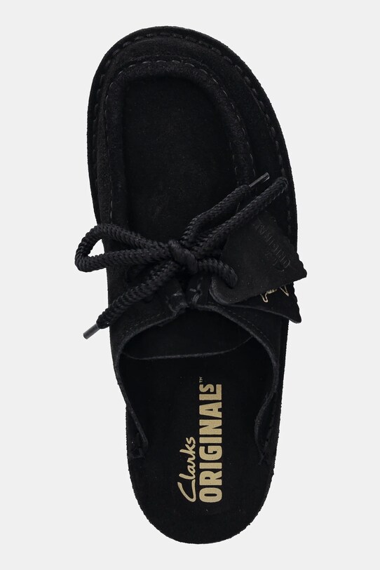 Semišové šľapky Clarks Originals Desert Nomad čierna 26181109