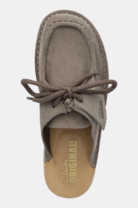 Clarks Originals ciabatte slide in camoscio Desert Nomad grigio 26180181