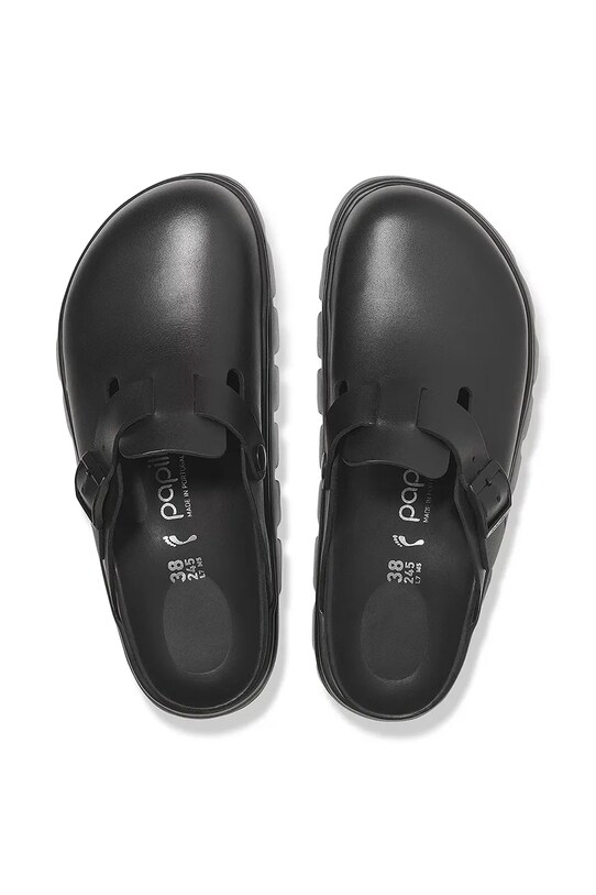 Шкіряні шльопанці Birkenstock Boston Chunky EXQ LENA 1026144 чорний