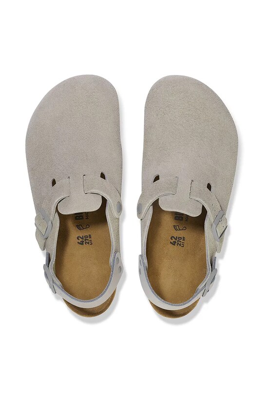 Birkenstock klapki zamszowe Tokio LEVE 1028329 szary