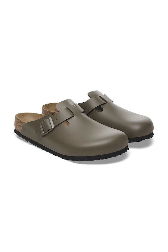 Birkenstock șlapi de piele Boston NL verde 1029156