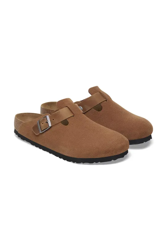 Semišové šľapky Birkenstock Boston LEVE/LEOI hnedá 1029185