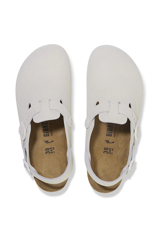 Birkenstock suede sliders Tokio LEVE 1029198 white