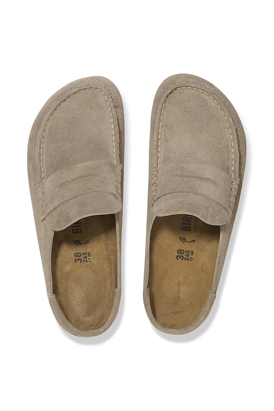 Birkenstock suede sliders Naples Wrapped LEVE 1029710 beige