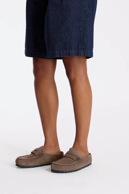 Semišové šľapky Birkenstock Naples Wrapped LEVE 1029712