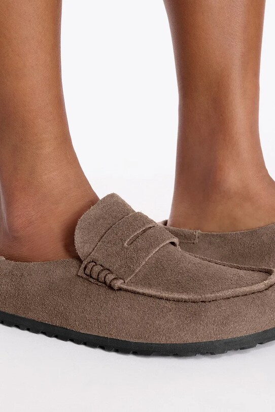 Semišové šľapky Birkenstock Naples Wrapped LEVE 1029712