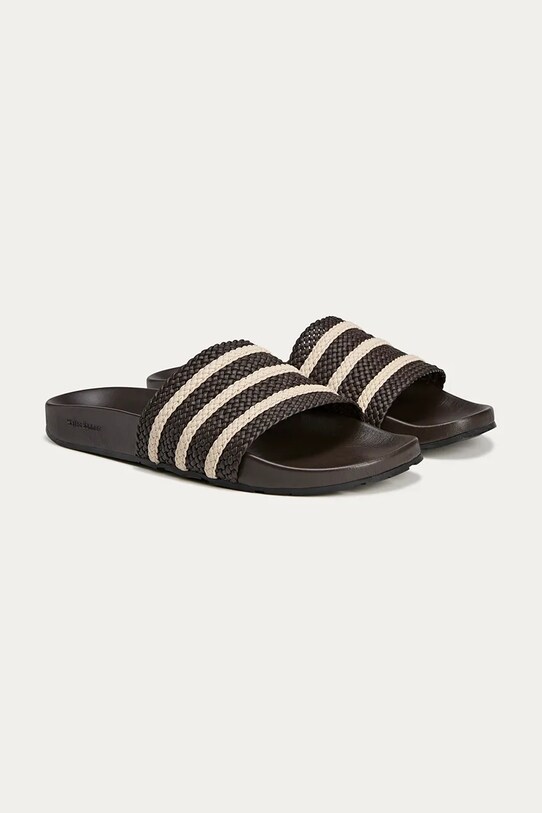 adidas Originals papuci de piele x Wales Bonner Adilette JR0229 maro SS25