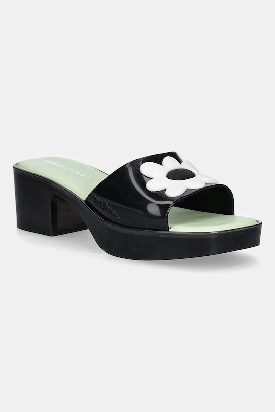 Melissa klapki MELISSA SHAPE + LAZY OAF AD słupek czarny M.33566