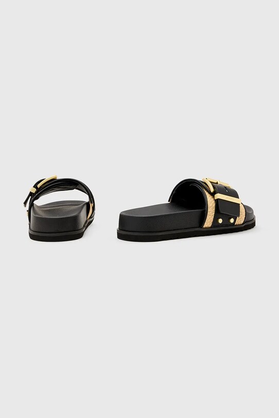 Обувки Чехли AllSaints Ellie Raffia Slider W003FD черен