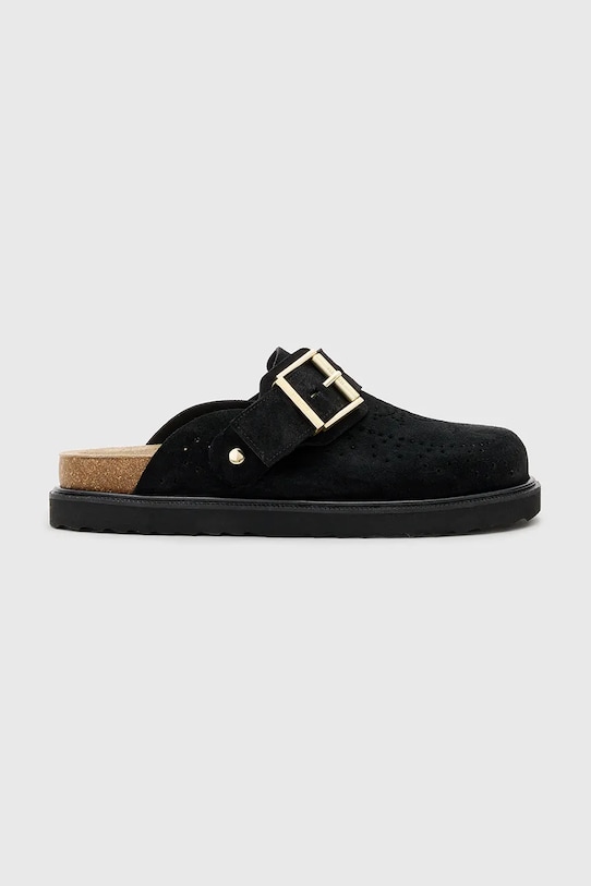 Замшевые шлепанцы AllSaints Skye Mule венский чёрный W046FC.BLK