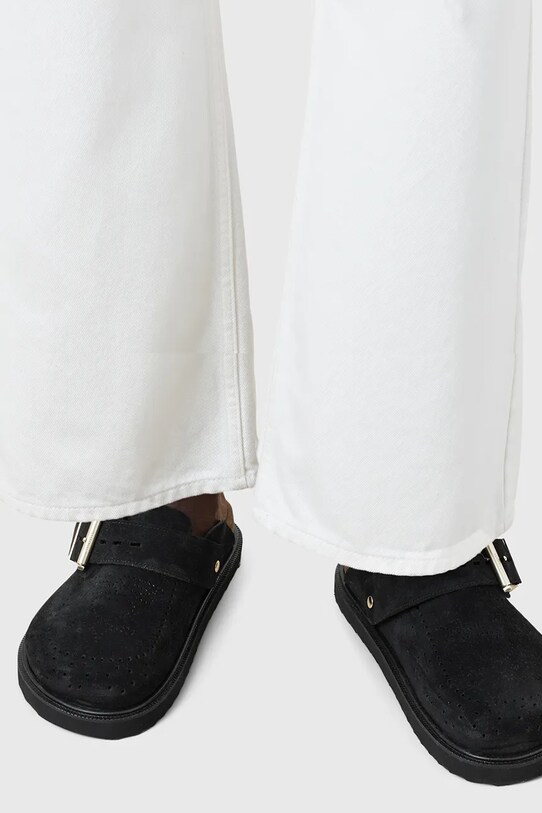 Замшевые шлепанцы AllSaints Skye Mule W046FC.BLK