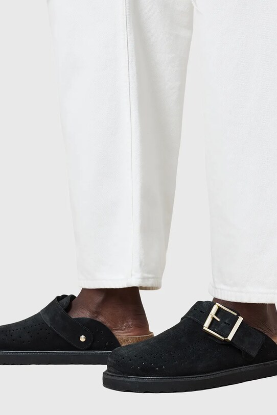 Замшевые шлепанцы AllSaints Skye Mule W046FC.BLK