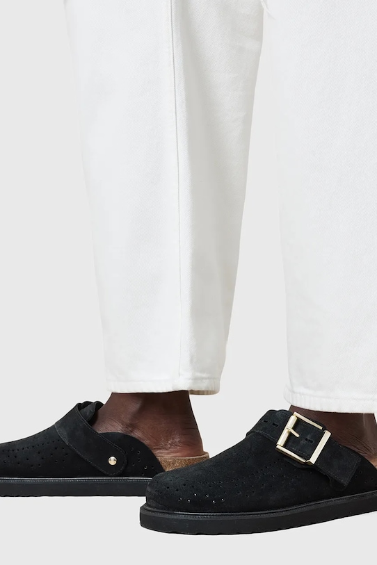 AllSaints papuci din piele Skye Mule W046FC.BLK