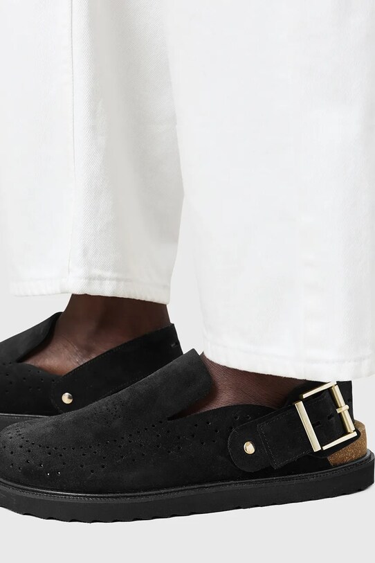 Замшевые шлепанцы AllSaints Skye Mule W046FC.BLK