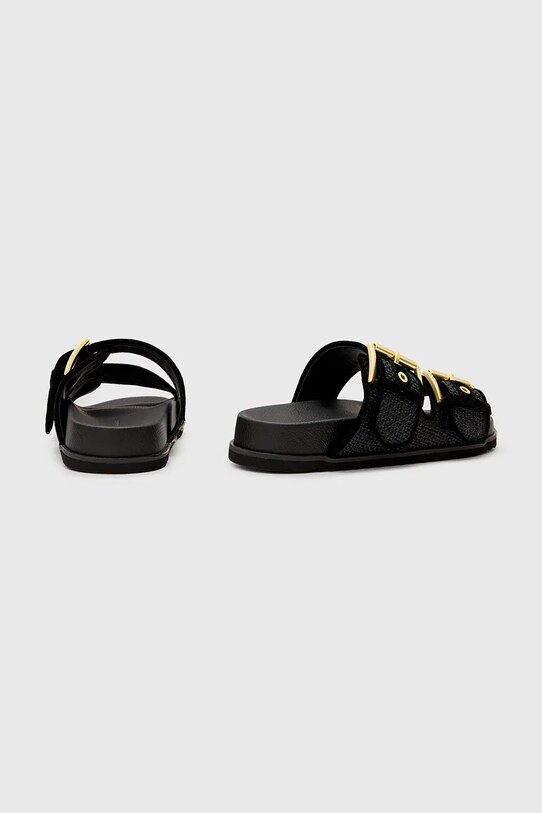 Încălțăminte AllSaints papuci Sian Raffia Sandal W090FC negru