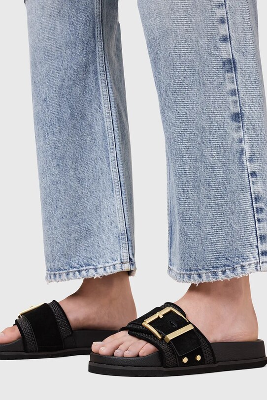 AllSaints papuci Ellie Raffia Slider W094FC