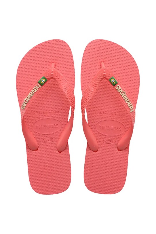 Havaianas japonki HAV. BRASIL LOGO TROPICAL syntetyczny pomarańczowy 4110850.9260