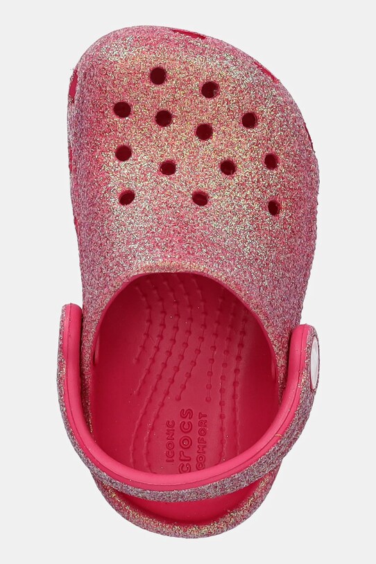 Crocs papucs CLASSIC IRIDESCENT GLITTER CLOG KIDS rózsaszín 210985.CROCS.CLASSIC.IR