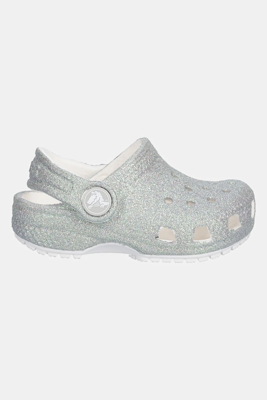 Шлепанцы Crocs CLASSIC IRIDESCENT GLITTER CLOG KIDS 210985.CROCS.CLASSIC.IR серебрянный SS25