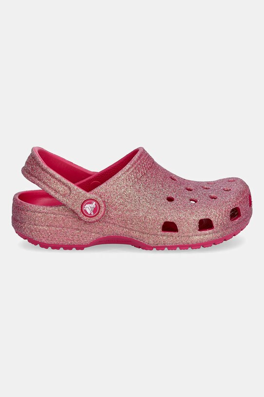 Crocs papuci CLASSIC IRIDESCENT GLITTER CLOG KIDS 210986.CROCS.CLASSIC.IR roz SS25