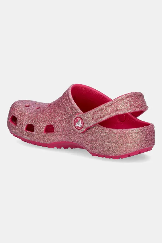 Dziewczynka Crocs klapki CLASSIC IRIDESCENT GLITTER CLOG KIDS 210986.CROCS.CLASSIC.IR różowy