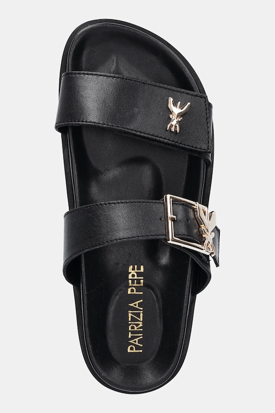 Usnjeni natikači Patrizia Pepe Girl črna PPJ323