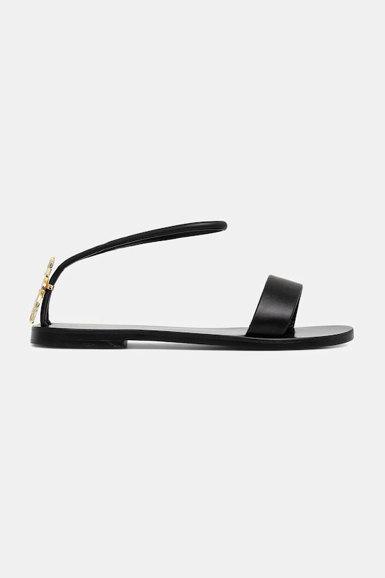 Kožené sandále Patrizia Pepe Girl PPJ331 čierna SS25