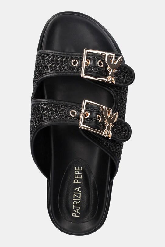 Patrizia Pepe Girl klapki czarny PPJ337