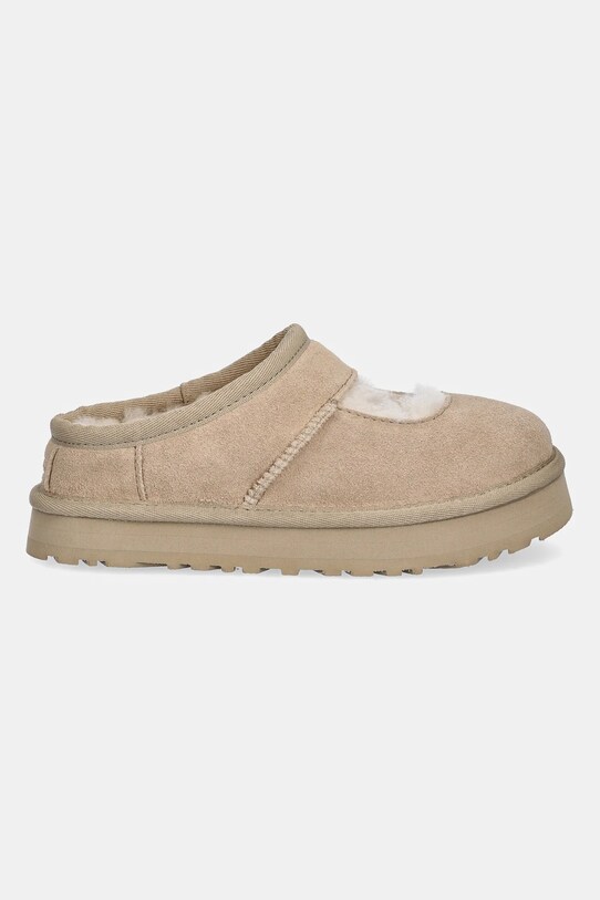 Детски велурени чехли UGG BEA MARY JANE 1166552K бежов SS25