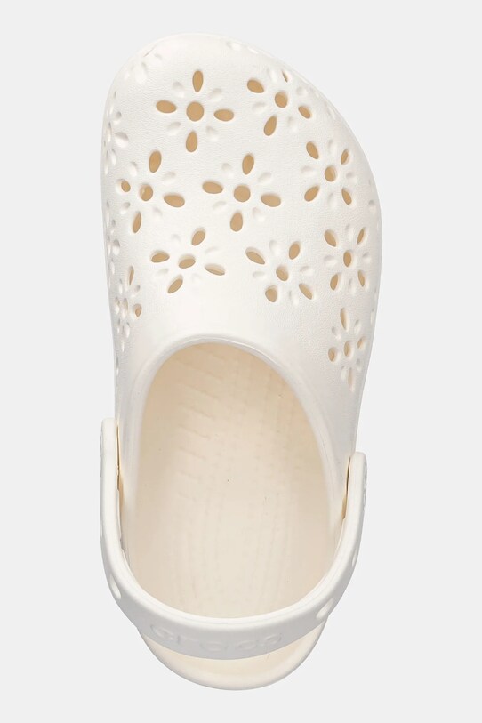 Crocs klapki CLASSIC FLORAL CUT OUT CLOG KIDS beżowy 210943.CROCS.CLASSIC.FL