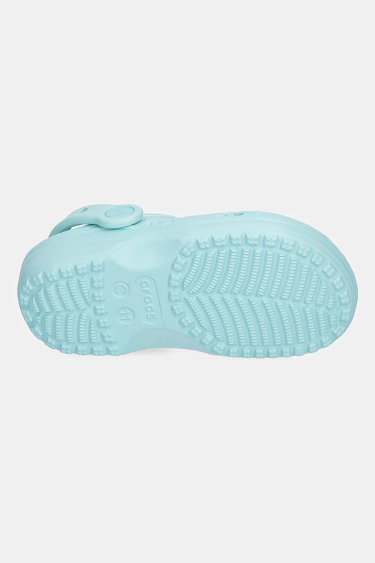 Crocs papuci CLASSIC FLORAL CUT OUT CLOG KIDS 210943.CROCS.CLASSIC.FL turcoaz