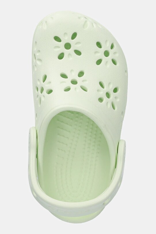 Pantofle Crocs CLASSIC FLORAL CUT OUT CLOG KIDS zelená 210944.CROCS.CLASSIC.FL