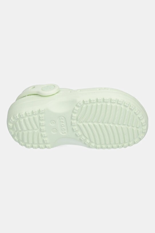Pantofle Crocs CLASSIC FLORAL CUT OUT CLOG KIDS 210944.CROCS.CLASSIC.FL zelená