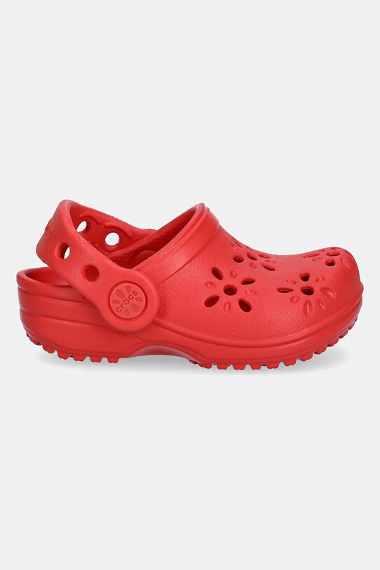 Crocs papuci CLASSIC FLORAL CUT OUT CLOG KIDS 210944.CROCS.CLASSIC.FL rosu SS25