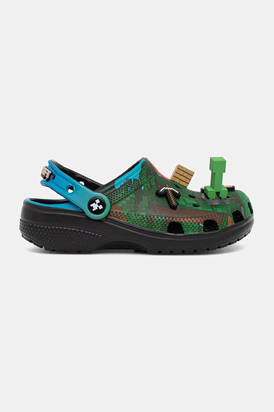 Chlapec Šľapky Crocs CLASSIC MINECRAFT CLOG KIDS 210830.CROCS.CLASSIC.MI zelená