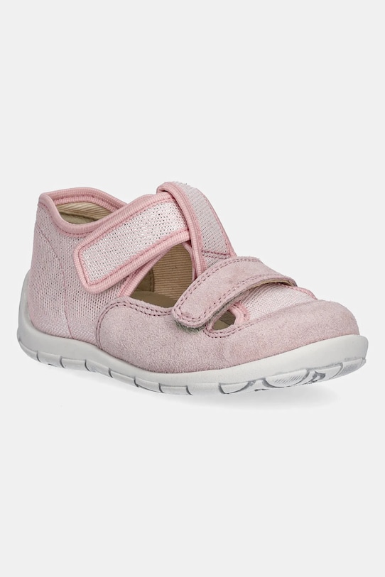 Froddo kapcie zamszowe dziecięce CLASSIC SLIPPERS różowy G1700412.21.24