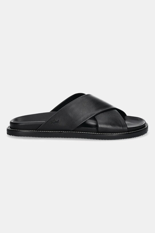 Paul&Shark slapi de piele 25418010.11 negru SS25