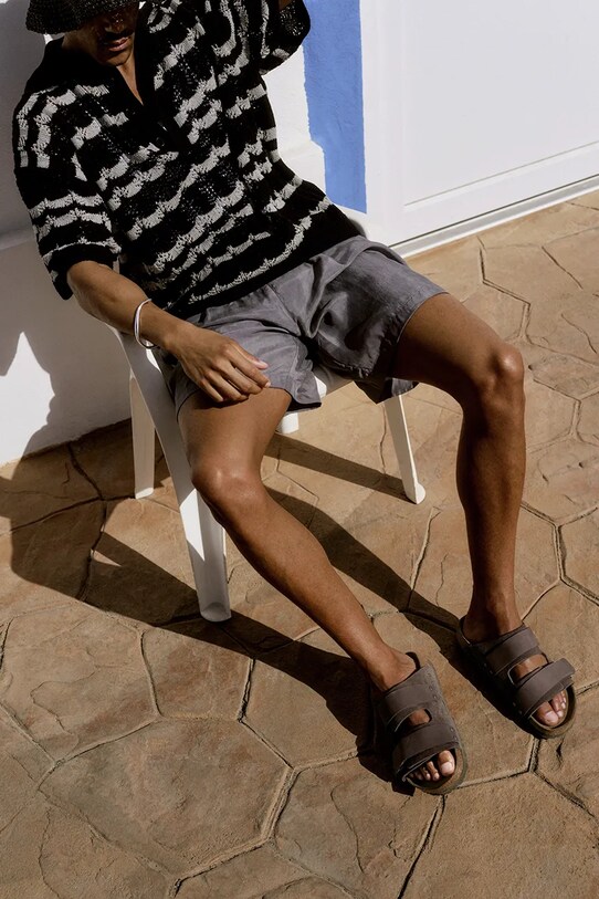 Birkenstock leather sliders Uji 1029200