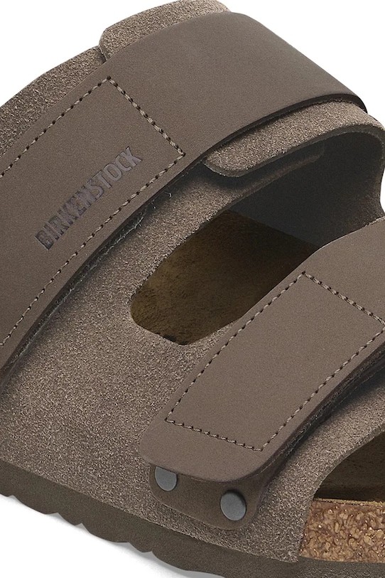 Shoes Birkenstock leather sliders Uji 1029200 brown