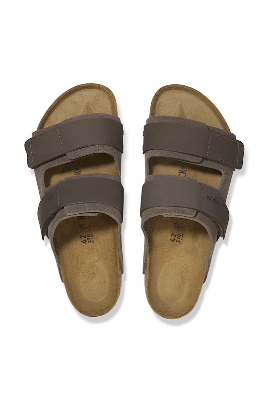 Birkenstock leather sliders Uji 1029200 brown
